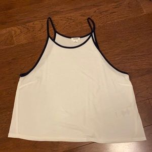 GARAGE WHITE AND NAVY BLUE TANK